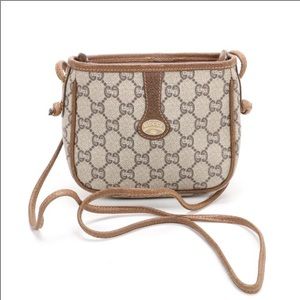 Gucci GG Supreme Canvas Plus Leather Shoulder Bag